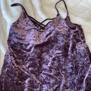 Crushed velvet tank